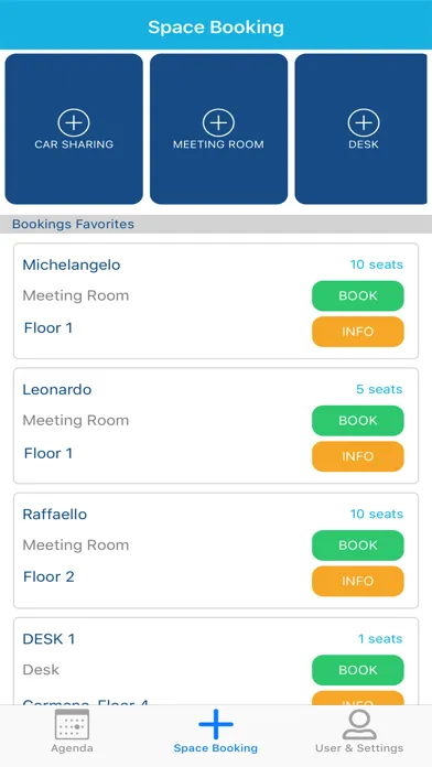 Capturas de tela do Space Booking Smart